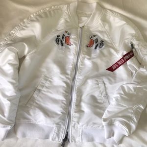Alpha Industries MA-1 White Tiger Jacket Sz Medium